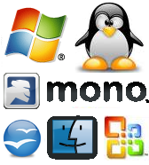 Windows Linux OpenOffice.org MS Office MONO .NET